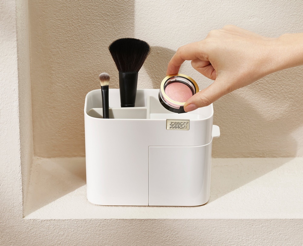 Sminkställ med låda, VIVA SMALL COSMETIC ORGANISER, Joseph Joseph, Benvit