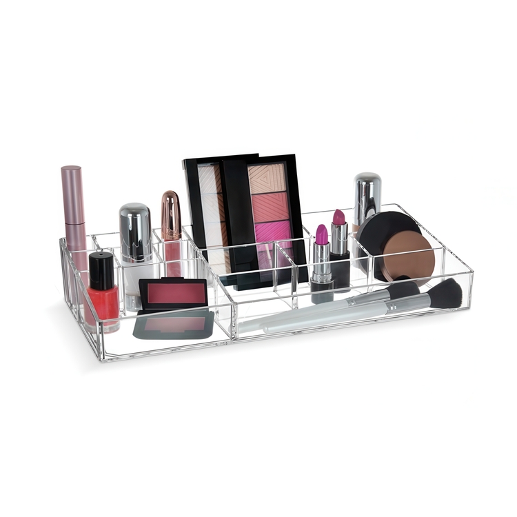 Sminkställ, LIVING MAKE UP ORGANIZER XL, 35,5 x 16 x H 6,5 cm, Klar akryl