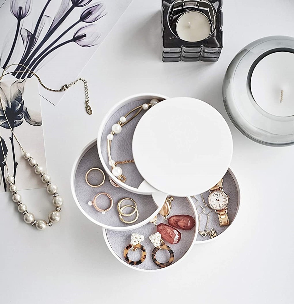 Smyckesask / Förvaringsburk, TOWER ACCESSORIES TRAY, Yamazaki, Vit