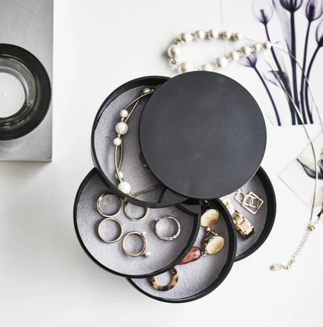 Smyckesask, TOWER ACCESSORIES TRAY, Yamazaki, Svart