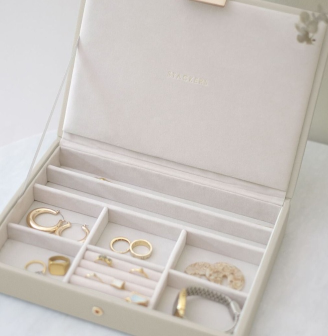 Smyckesskrin 1 våning, Classic, Stackers, Beige