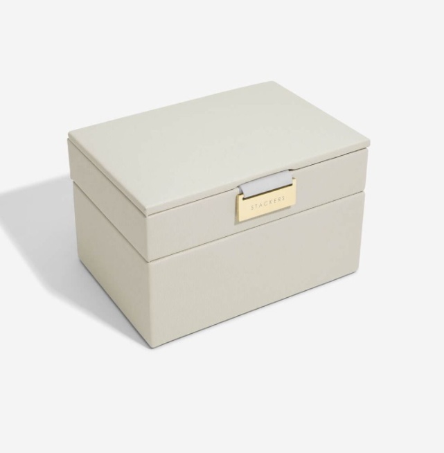 Smyckesskrin 2 våningar, Mini, Stackers, Beige