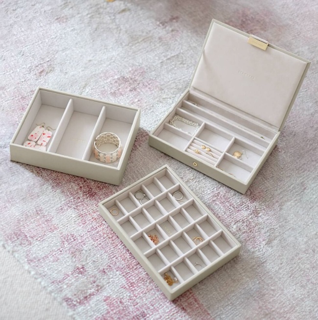 Smyckesskrin 3 våningar, Classic, Stackers, Beige