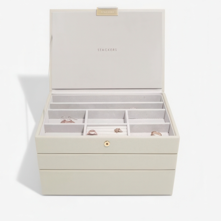Smyckeskrin, 3 våningar, CLASSIC STACKERS, 25 x 18 x H 13,7 cm