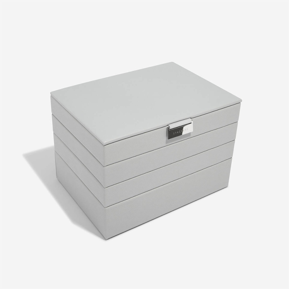Smyckeskrin, 4 våningar, CLASSIC STACKERS, 25 x 18 x H 19,5 cm, Pebble Grey