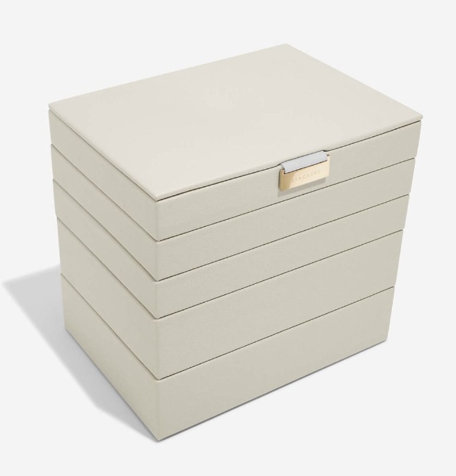 Smyckesskrin 5 våningar, Classic, Stackers, Beige