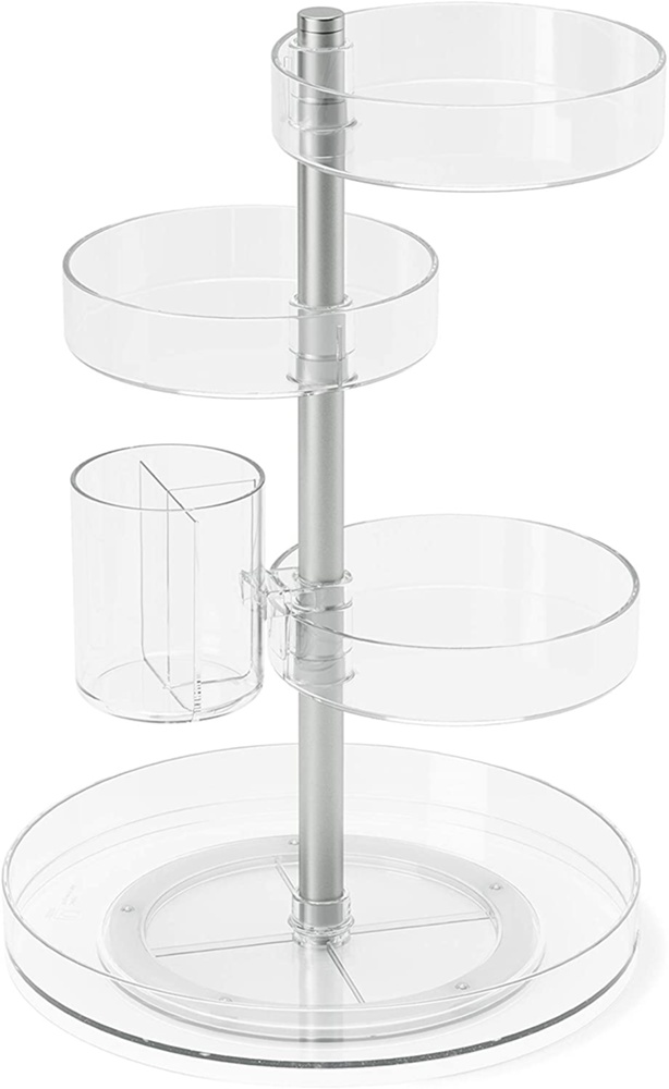 Roterande sminkförvaring, Umbra, Transparent