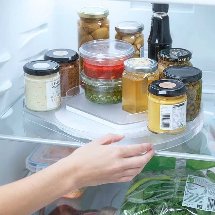 Snurrbricka för kylen, FRIDGE-STORE ROTATING ORGANISER, 33 x 28 x H 4,4 cm, Joseph Joseph, Transparent