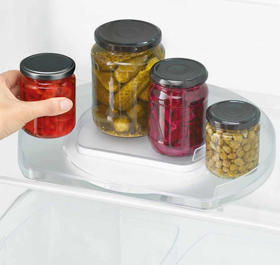 Snurrbricka för kylen, FRIDGE-STORE ROTATING ORGANISER, 33 x 28 x H 4,4 cm, Joseph Joseph, Transparent
