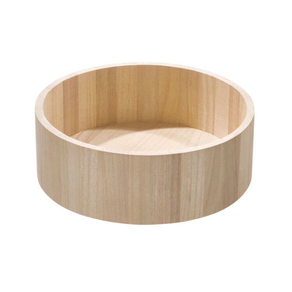 Snurrbricka i trä, Hög kant, PAULOWNIA ECO WOOD TALL TURNTABLE, Ã˜ 26,7 cm, Natur