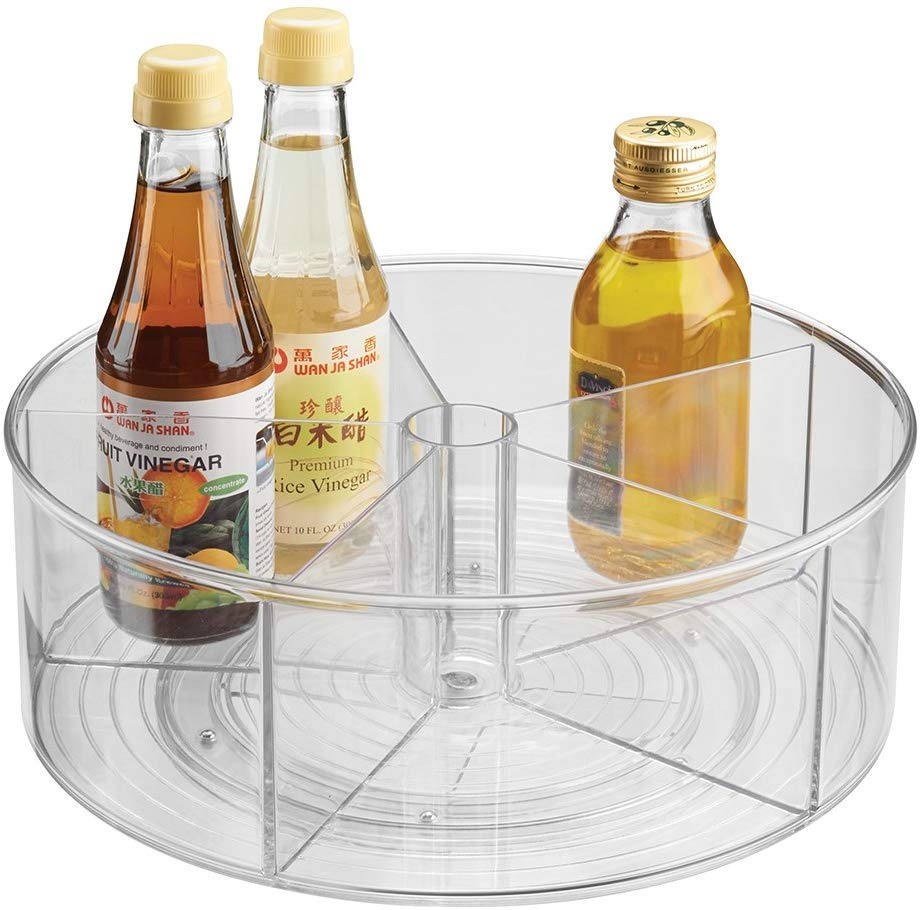 Snurrbricka med 5 fack, RPET TURNTABLE, Ã˜ 29,2 x H11,4 cm, Transparent