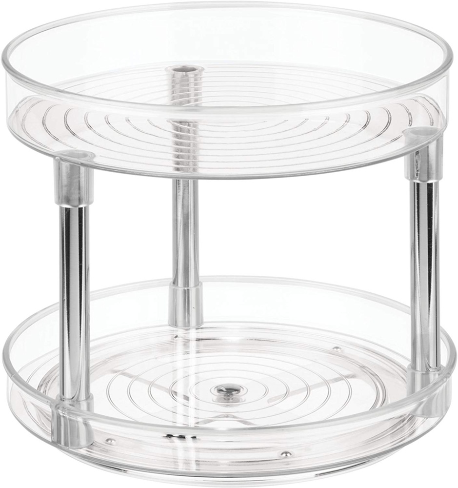 Snurrbricka, 2 våningar, LAZY SUSAN, Ã˜ 23 cm, Transparent