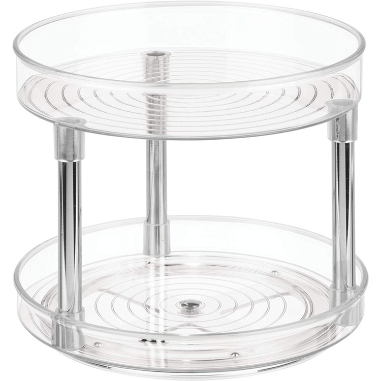 Snurrbricka, 2 våningar, LAZY SUSAN, Ø 23 cm, Transparent