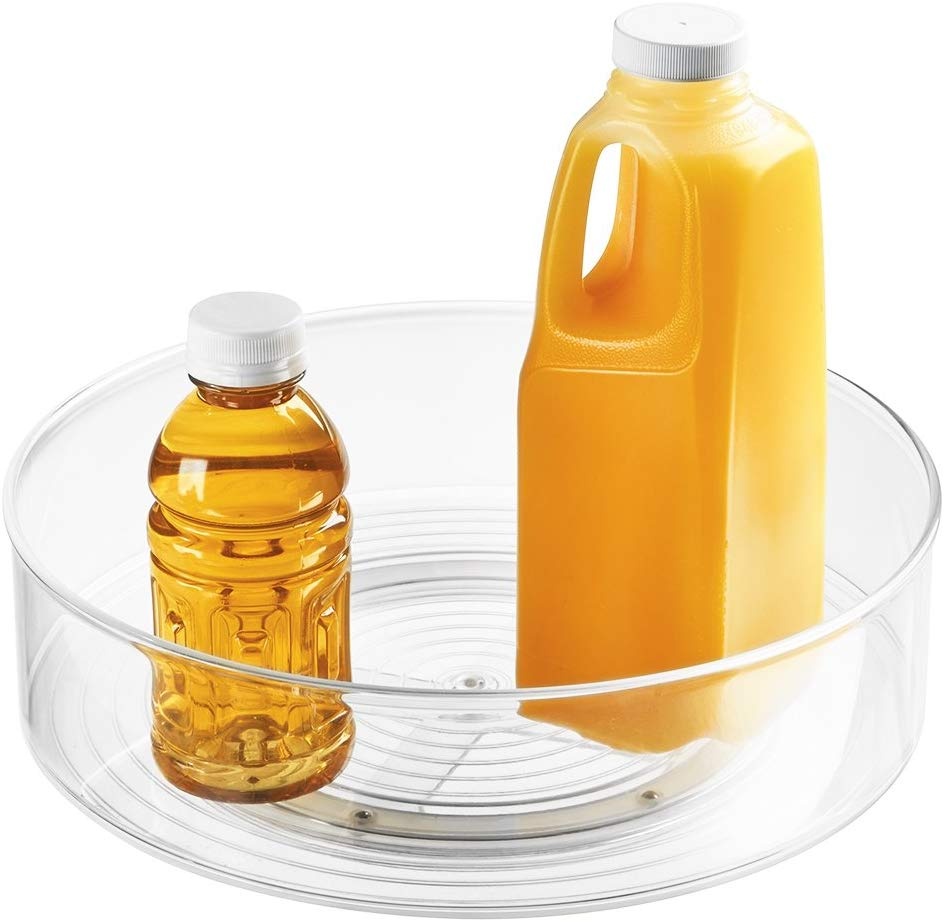 Snurrbricka, Hög kant, ID LAZY SUSAN BIN, Ø 29,2 cm, Transparent