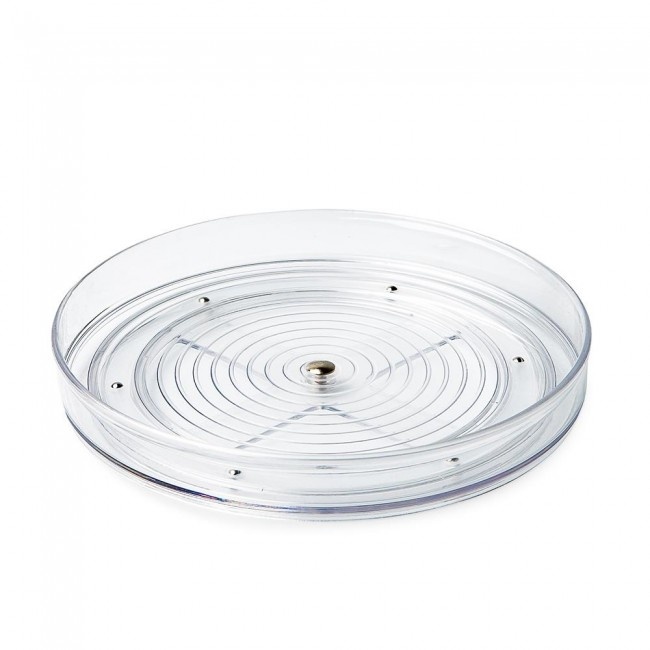 Snurrbricka, Liten, RPET TURNTABLE SMALL, Låg kant, Ã˜ 23 cm, Transparent