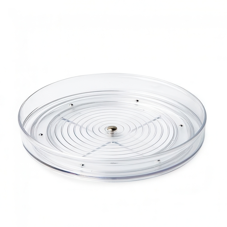 Snurrbricka, Liten, RPET TURNTABLE SMALL, Låg kant, Ø 23 cm, Transparent