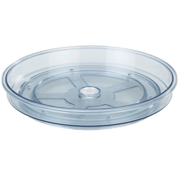 Snurrbricka, Liten, VICTORIA TURNTABLE SMALL, Låg kant, Ø 24 cm, Transparent