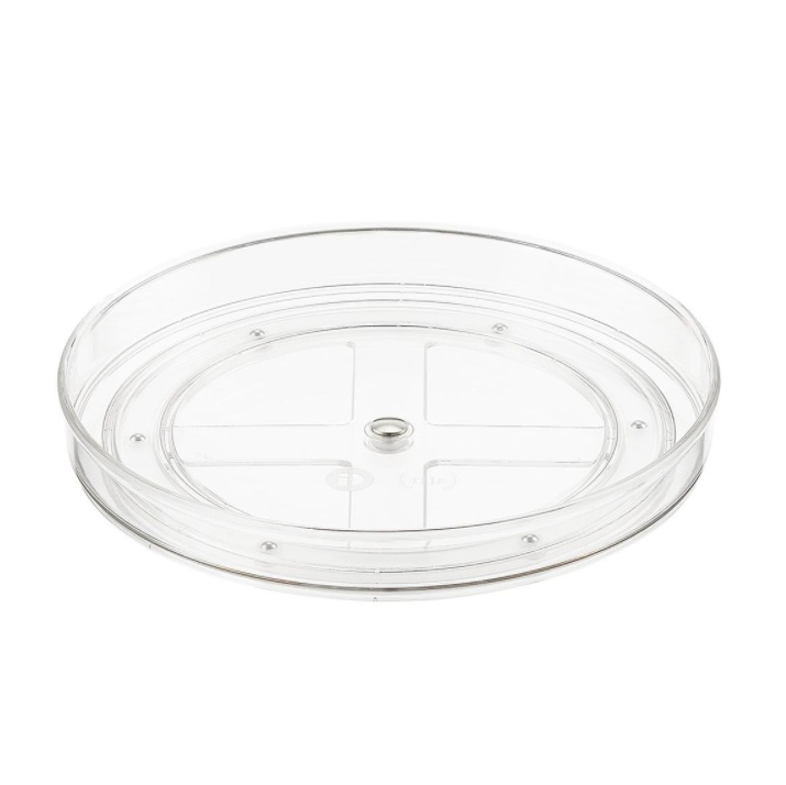 Snurrbricka, Liten, THE HOME EDIT SINGLE TIER TURNTABLE, Låg kant, Ã˜ 23 cm, Transparent