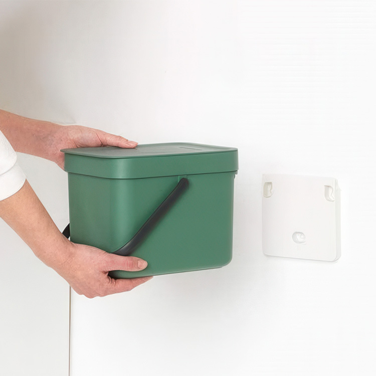 Sophink, Liten, BRABANTIA SORT & GO WASTE BIN, 6 L, Grön