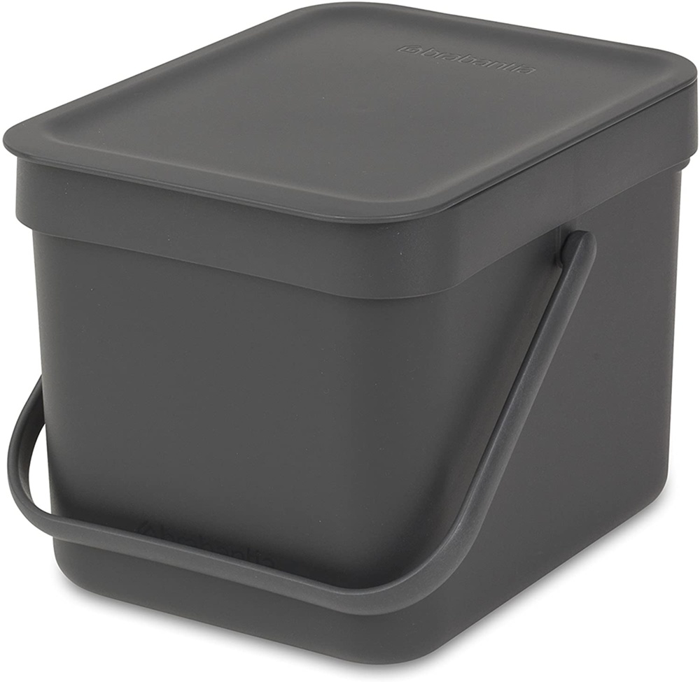 Sophink, Liten, BRABANTIA SORT & GO WASTE BIN, 6 L, Mörkgrå