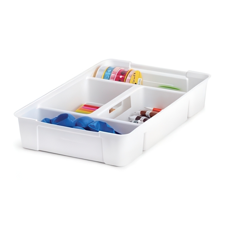 Sorteringsbricka med handtag, SISTEMA STORAGE TABLET, 47,5 x 30 x H9 cm, Vit