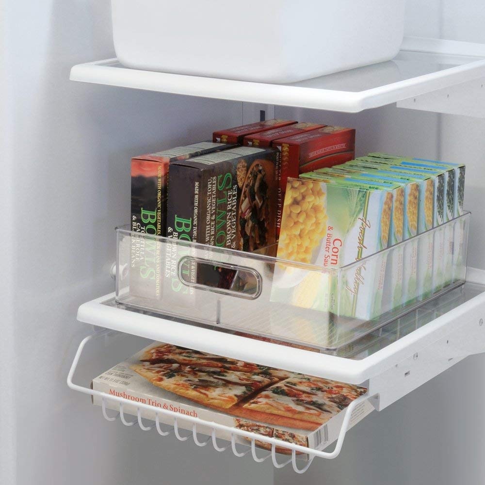 Stapelbar förvaringslåda, bred, med avdelare och handtag, ID CABINET BINZ, 30,5 x 36,8 x H10,2 cm, Klar