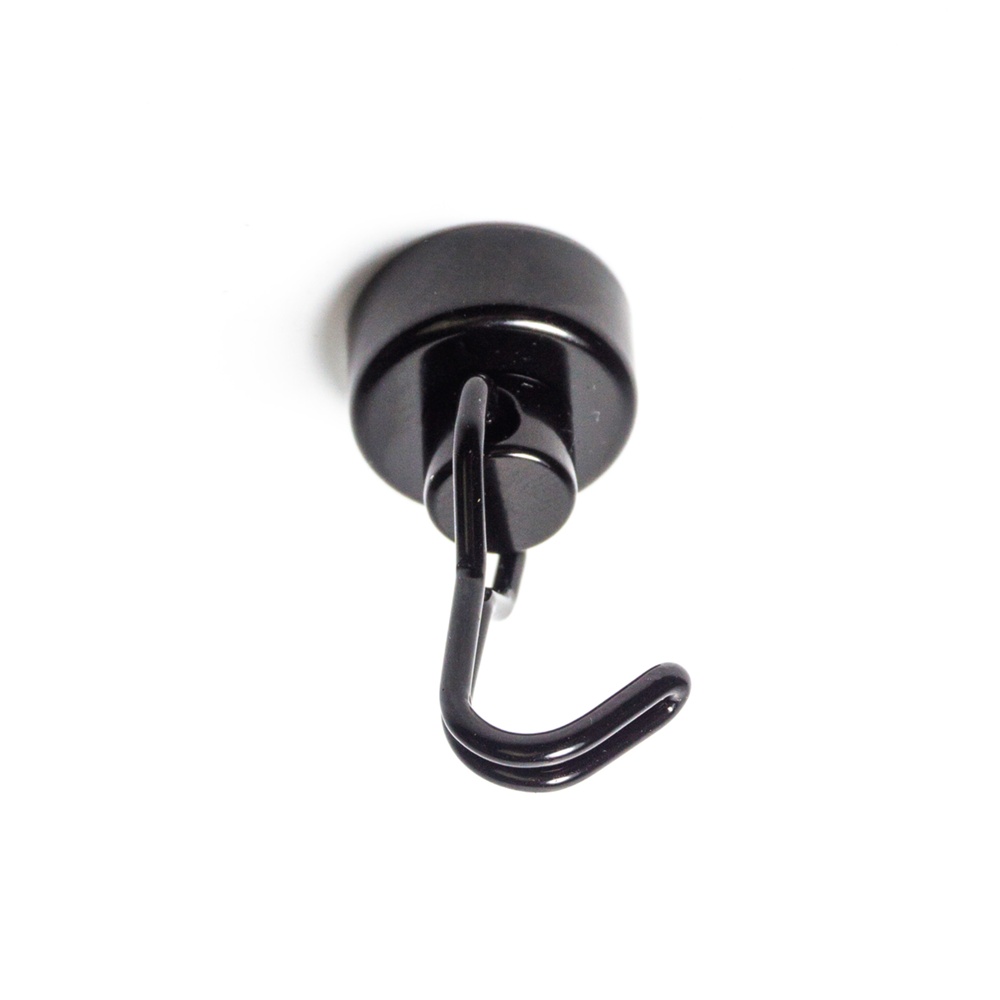 Starka Magnetiska Krokar, 3 st, MINI TWISTER, Ã˜ 1,5 x 2,7 cm, Svarta