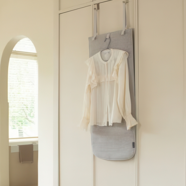 Steaming-Filt, Över dörr, BRABANTIA DOOR STEAM BLANKET, 51 x 0,8 x H 110 cm , Beige-Grå