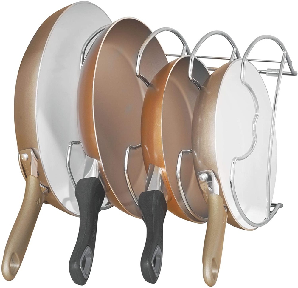 Stekpanneförvaring, Vertikal / Horisontal, 4 fack, CLASSICO SKILLET ORGANIZER, Silver