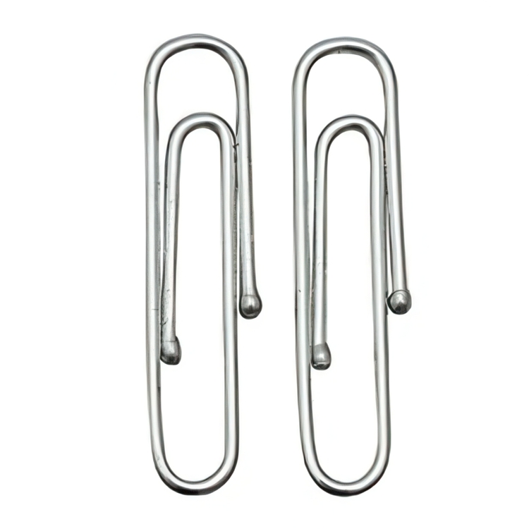 Stora gem i pappburk, 75 st, 2:a sortering, BIG PACK CLASSIC XXL, silver