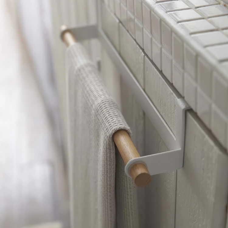 Stång för handduk, över skåpdörr, TOSCA TOWEL HANGER, Large, Yamazaki, Vit