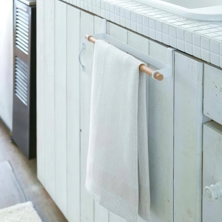 Stång för handduk, över skåpdörr, TOSCA TOWEL HANGER, Large, Yamazaki, Vit