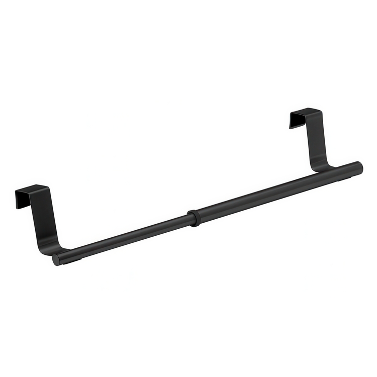 Stång för handduk, över skåpkant, SMALL TELESCOPIC RAIL, 22-35 cm, Svart