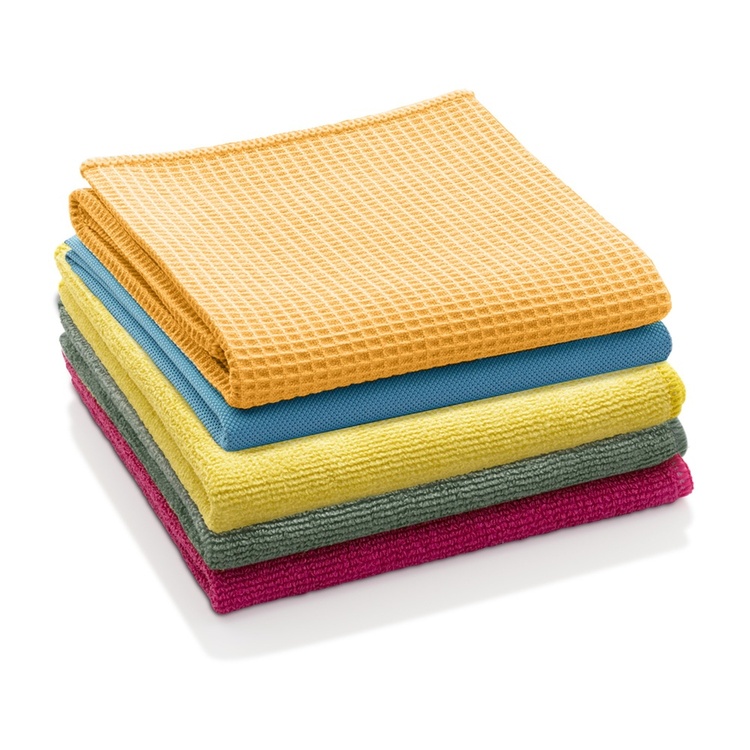Städdukar i Mikrofiber, 5 st, ESSENTIAL STARTER PACK, Grön / Gul / Blå / Rosa / Orange