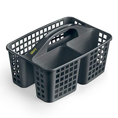 Städkorg med bärhandtag, 3 fack, MERY, Mörkgrå