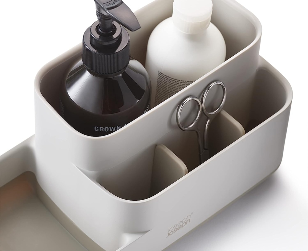 Ställ för badrummet, EASY STORE CADDY ECRU, 25 x 12 x H 11,6 cm, Joseph Joseph, Grå-Beige