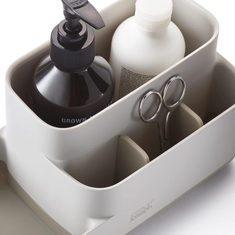 Ställ för badrummet, EASY STORE CADDY ECRU, 25 x 12 x H 11,6 cm, Joseph Joseph, Grå-Beige