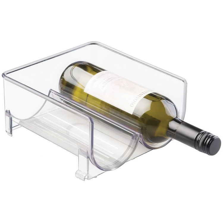 Ställ för 2 flaskor, Stapelbart, WINE & DRINK RACK, 20,3 x 20,3 x H 10,2 cm, Transparent