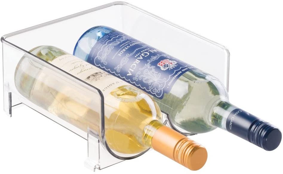 Ställ för 2 flaskor, Stapelbart, WINE & DRINK RACK, 20,3 x 20,3 x H 10,2 cm, Transparent