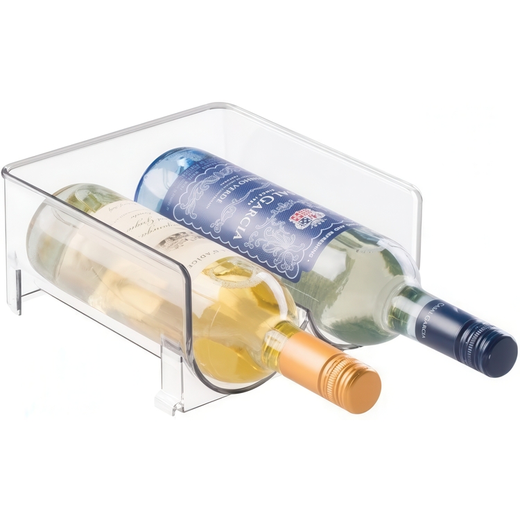 Ställ för 2 flaskor, Stapelbart, WINE & DRINK RACK, 20,3 x 20,3 x H 10,2 cm, Transparent