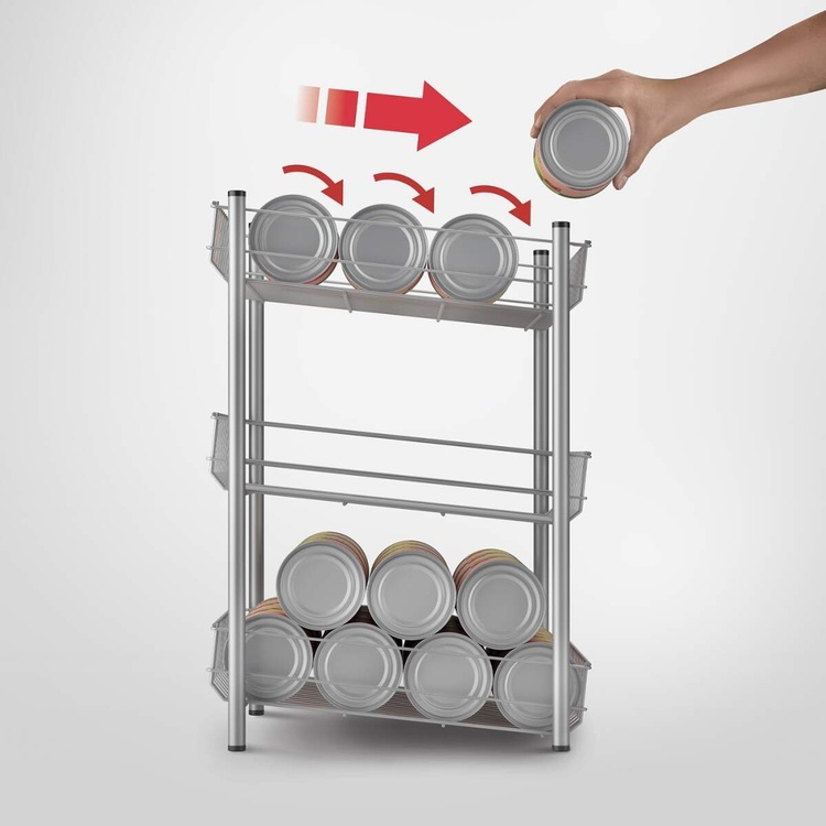 Ställ för burkar eller flaskor, FOOD CAN DISPENSER, 45 x 40 x H 31 cm,
