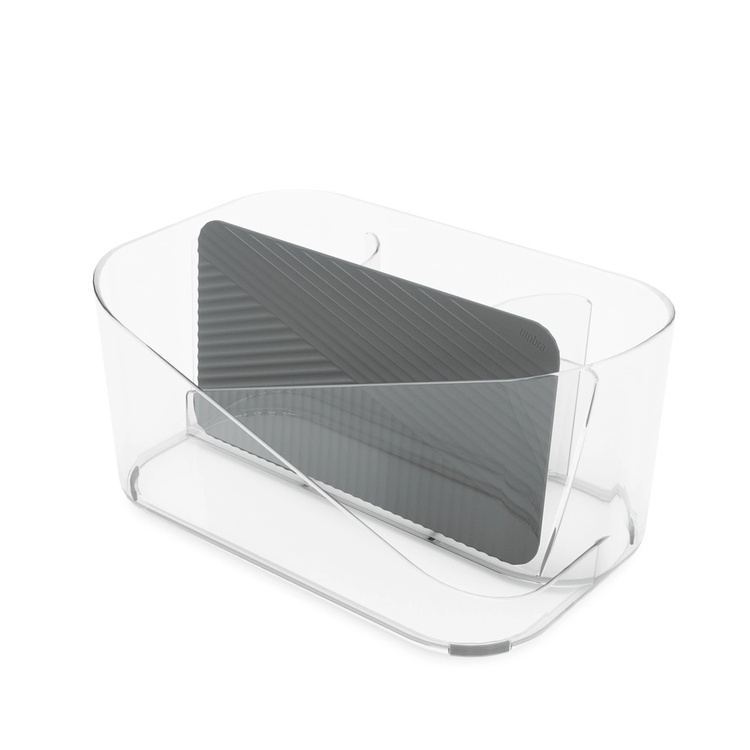 Ställ för hårtork mm, UMBRA GLAM HAIR TOOLS ORGANISER, 26,5 x 17 x H 12,5 cm, Klar / grå