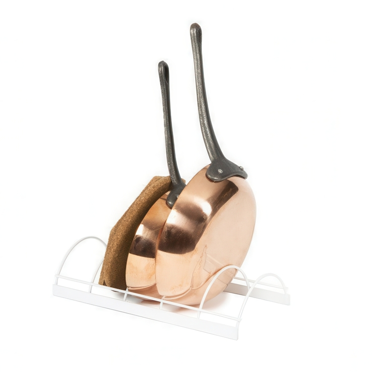 Ställ för Stekpannor. 5 fack, PAN & LID RACK, 30 x 14 x H 6,7 cm, Vit