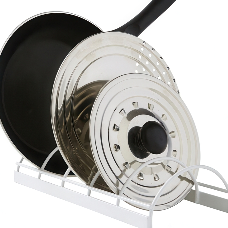 Ställ för Stekpannor. 5 fack, PAN & LID RACK, 30 x 14 x H 6,7 cm, Vit