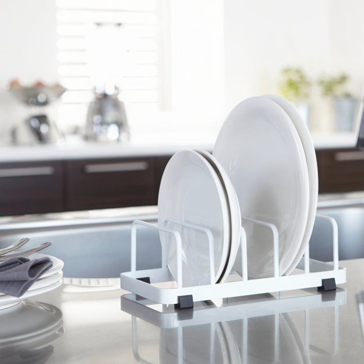 Ställ för tallrikar, TOWER DISH STAND, 22 x 11 x H 7 cm, Yamazaki, Vit | Förvaring - Köksförvaring - Diskställ och diskbänk | Pryloteket