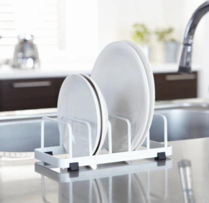 Ställ för tallrikar, TOWER DISH STAND, 22 x 11 x H 7 cm, Yamazaki, Vit