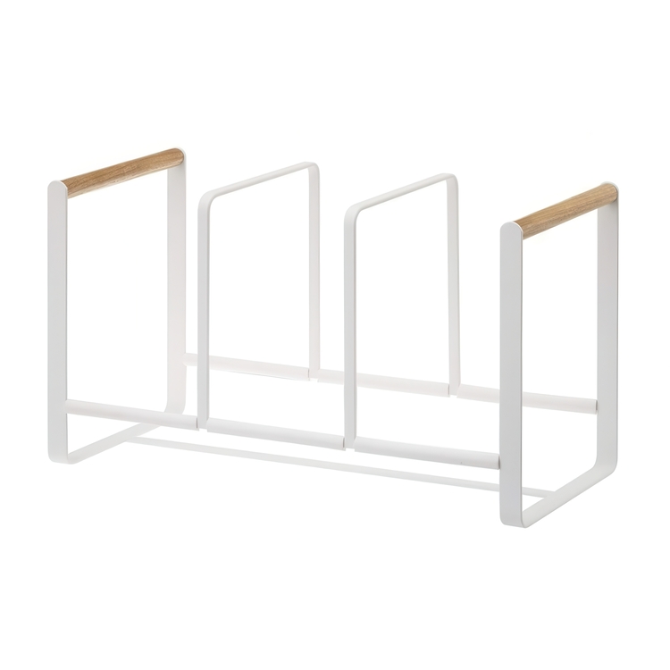 Ställning för Tallrikar, Långt, TOSCA DISH ORGANIZER, 34,5 x 16,5 x H 20 cm, Yamazaki, Vit