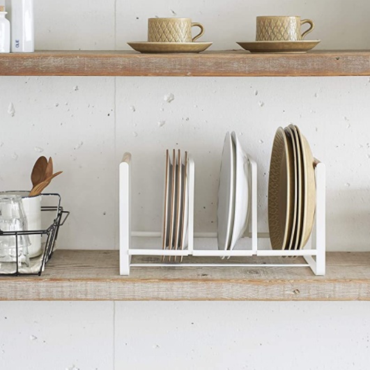 Ställning för Tallrikar, Långt, TOSCA DISH ORGANIZER, 34,5 x 16,5 x H 20 cm, Yamazaki, Vit