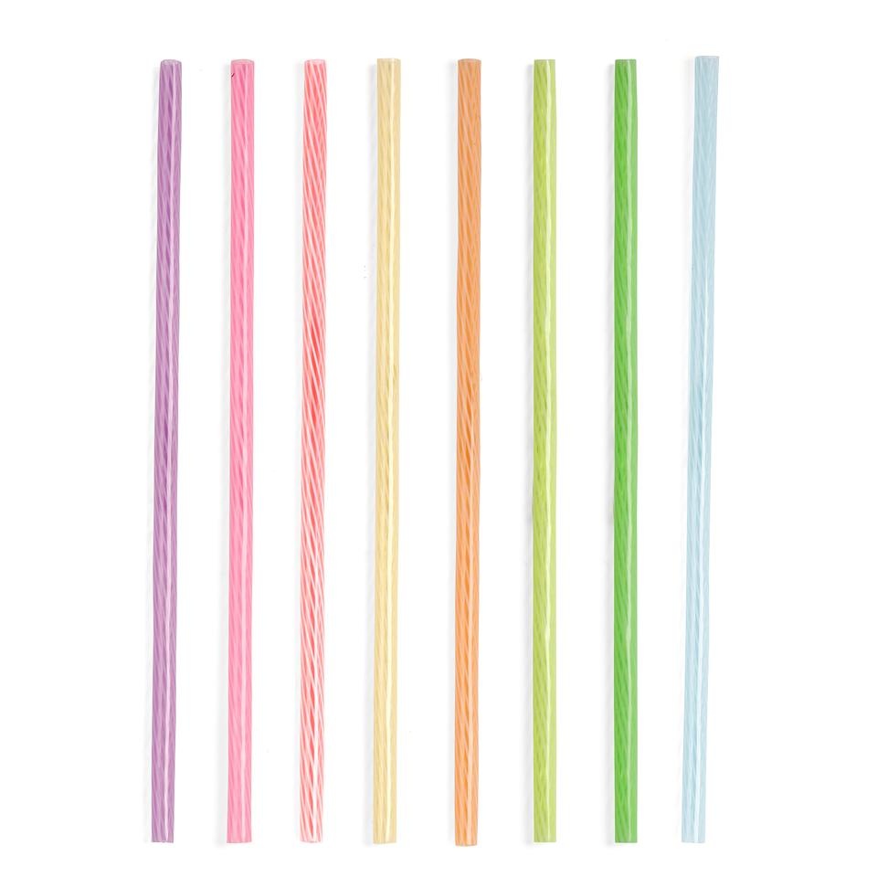 Sugrör i plast, återanvändbara, 24 st, KIKKERLAND RAINBOW, 20 cm, Mix