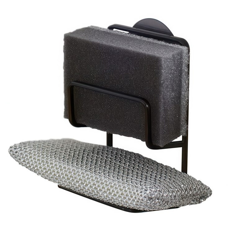Svamphållare med sugpropp, TOWER DOUBLE SPONGE HOLDER, 7,5 x 6,3 x H 12,7 cm, Yamazaki